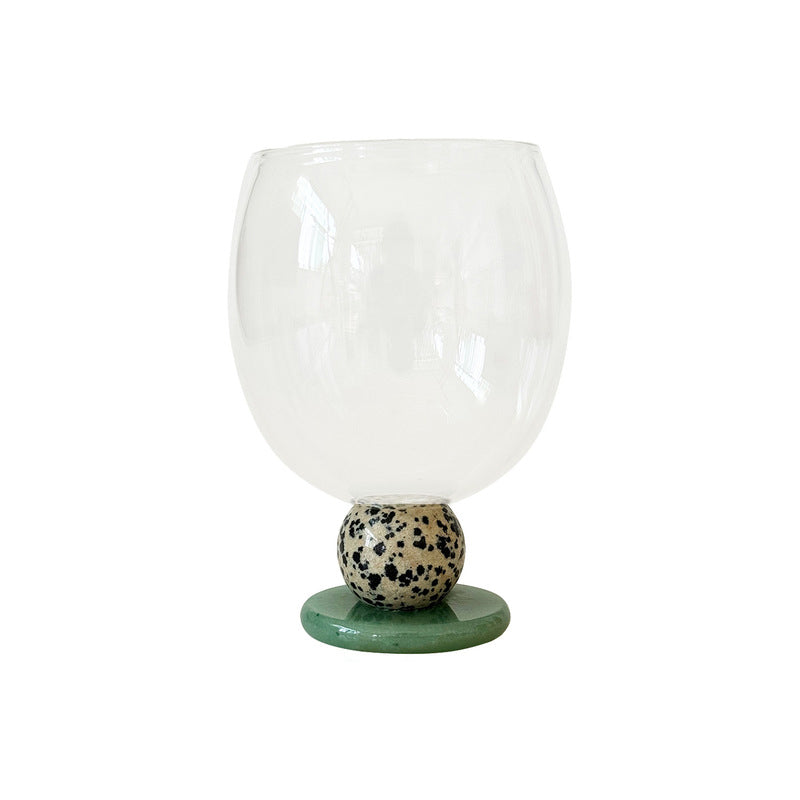Handmade borosilicate glass goblet