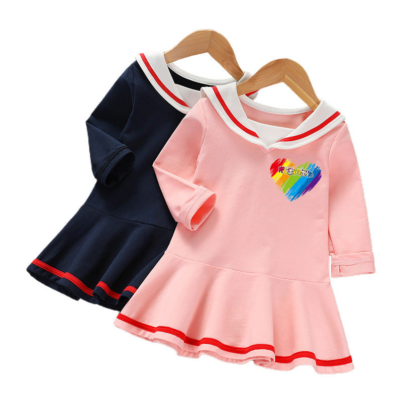 Long-sleeve cotton dress