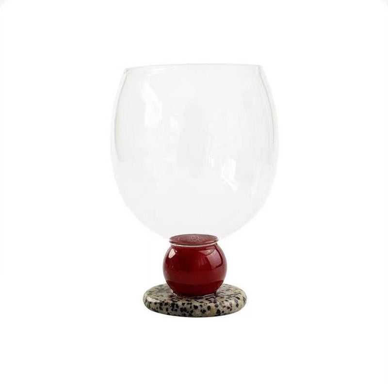 Handmade borosilicate glass goblet