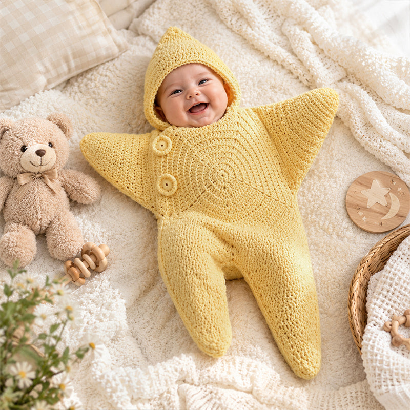 Hooded newborn jumpsuit