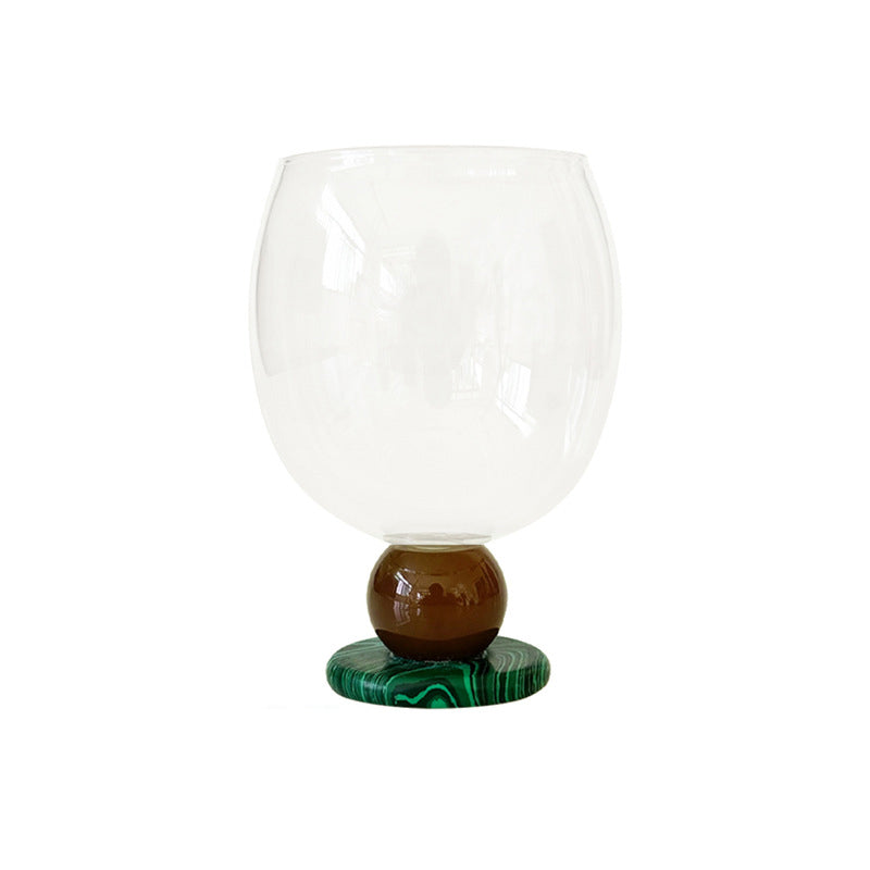 Handmade borosilicate glass goblet