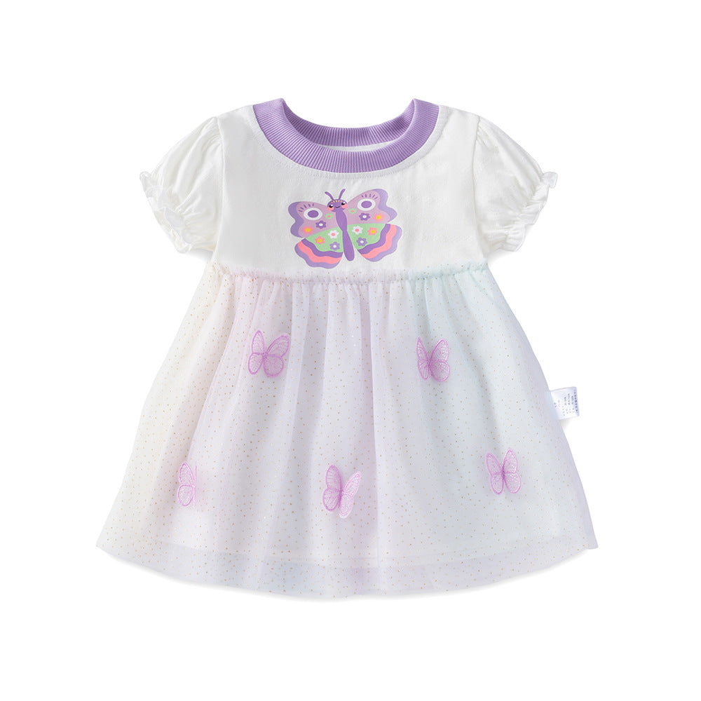 Lace dress with butterflies