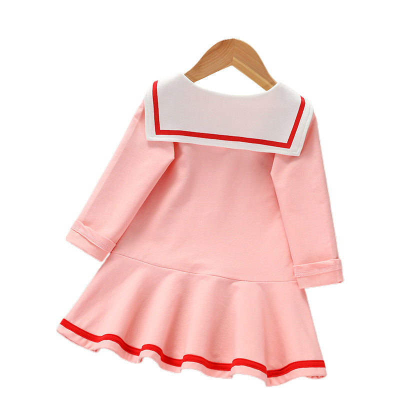 Long-sleeve cotton dress