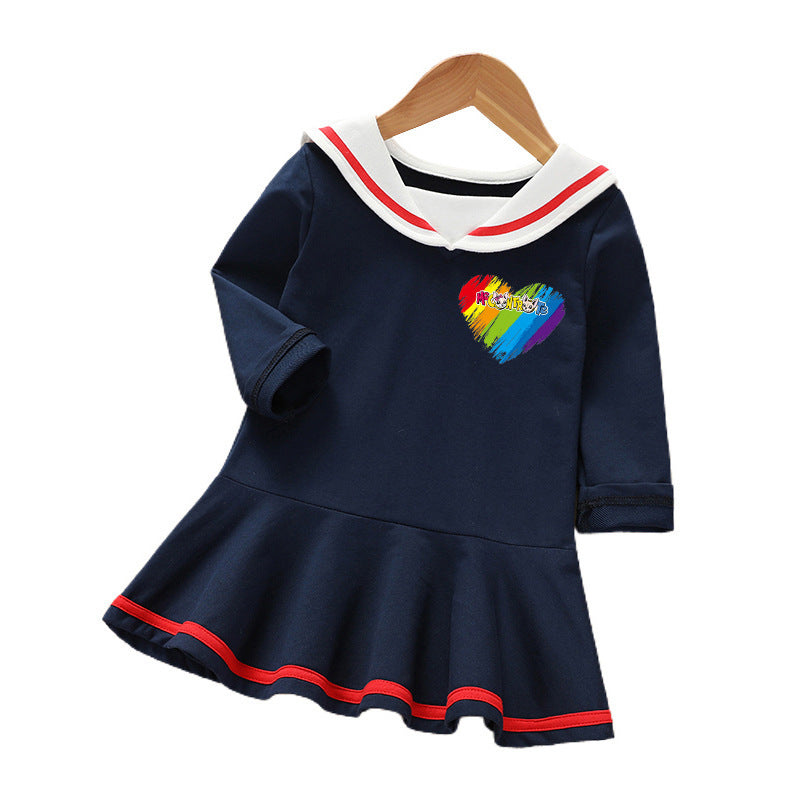 Long-sleeve cotton dress