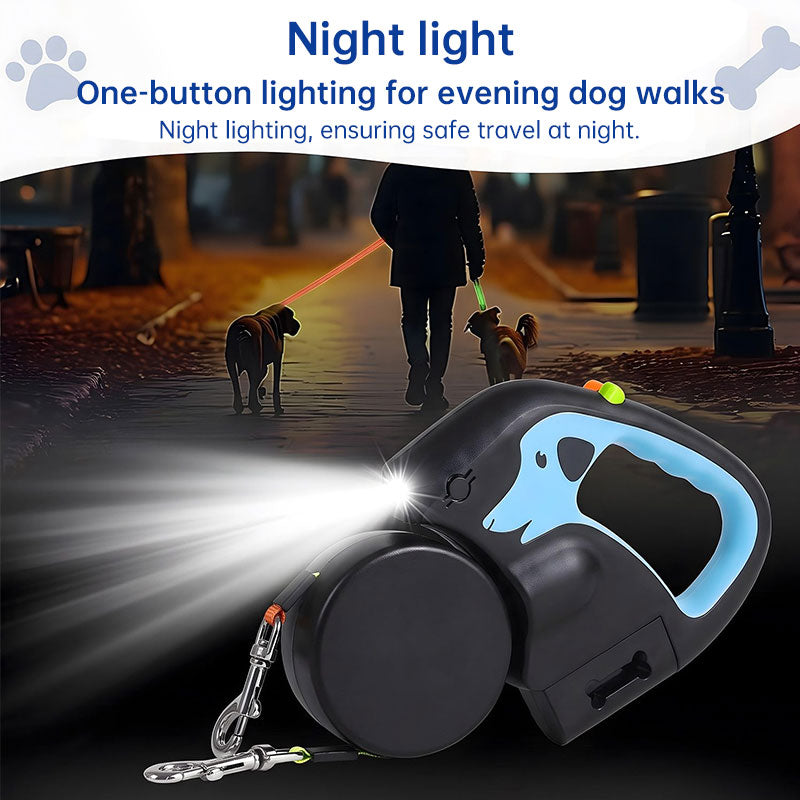 Dual retractable dog leash — 3 m