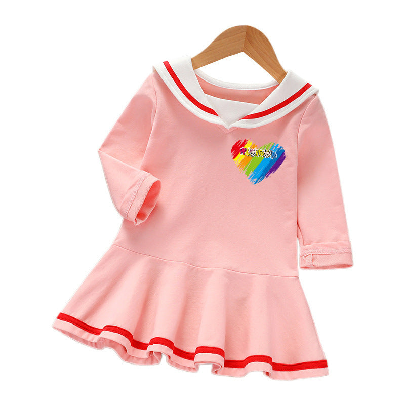 Long-sleeve cotton dress