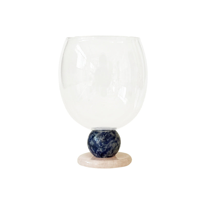 Handmade borosilicate glass goblet