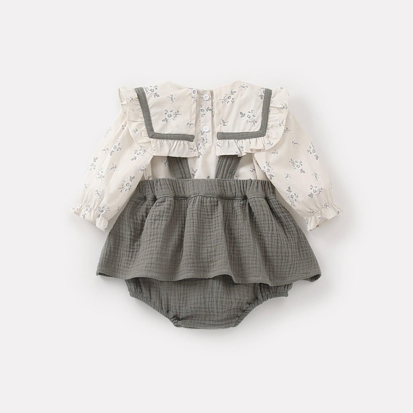 Baby floral overalls set