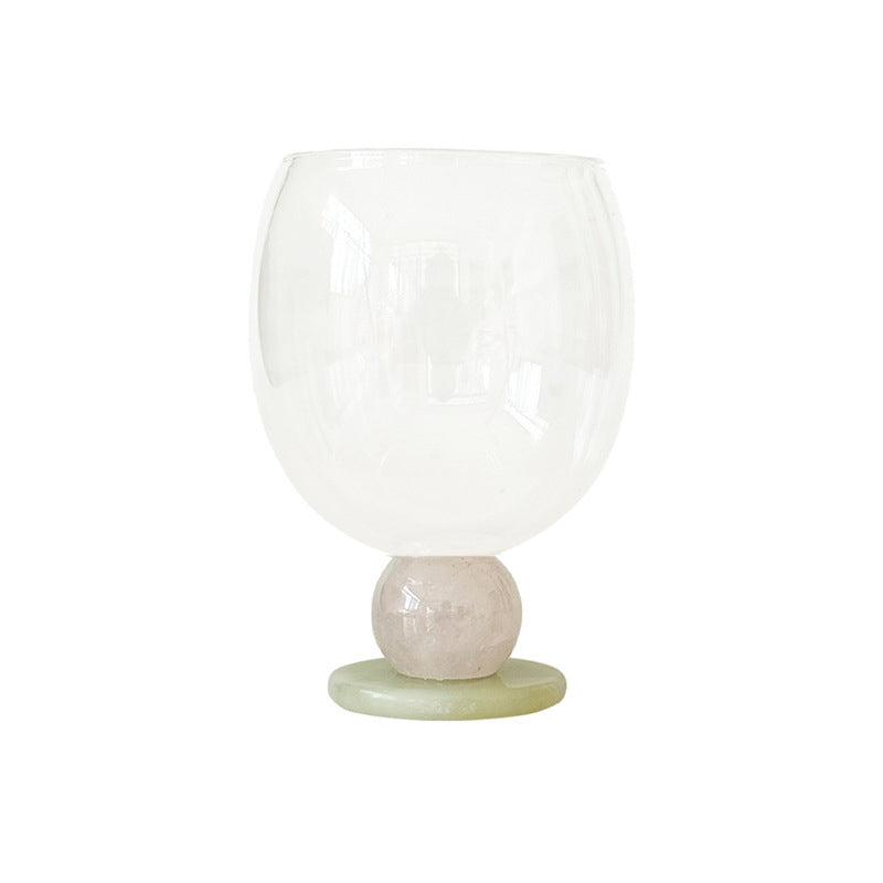 Handmade borosilicate glass goblet